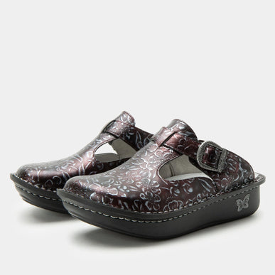 Alegria Classic Floral Embossed Rosewood Shoe Clog Womens sizes 36-40 NEW