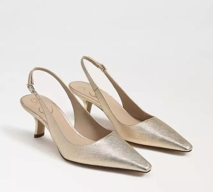 Sam Edelman Bianka Slingback Gold Leaf Metallic Pump Women's sizes 6-11/ NEW!!
