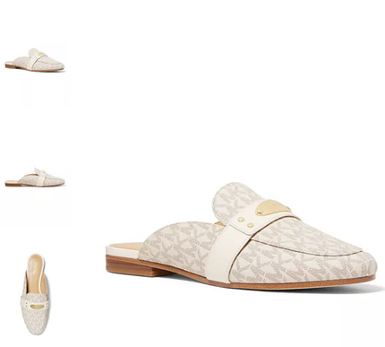 Michael Kors MK Plate Mule Vanilla Logo Women's US sizes 5-10/NEW!!!
