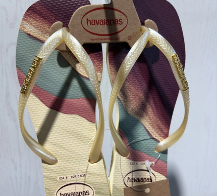 Havaianas Slim Square Trendy Buttercream Sandal Women sizes 35/36-41/42