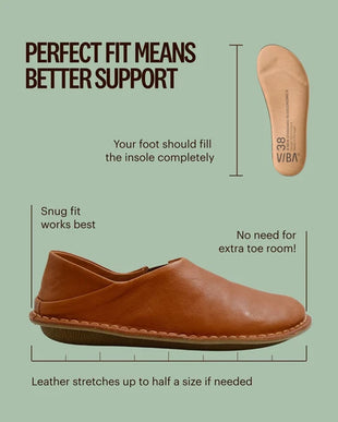VIBAe Zuma Fawn Tan Slip On Loafer Mule EU Unisex sizes W6/36-M15/48