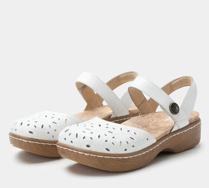 Alegria Opal White Breeze Leather Clog Sandal sizes 36-41 NEW
