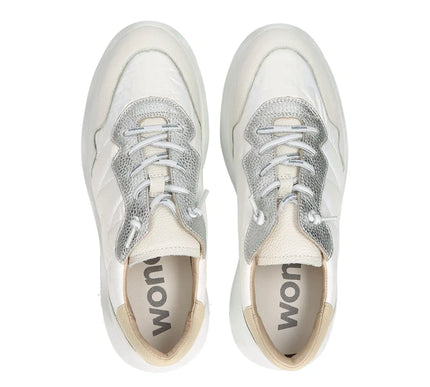 Wonders A-3602 Berlin Off White/Cream Wedge Sneaker Womens sizes 36-42