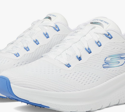 SKECHERS Arch Fit 2.0 White/Blue Slip-ins Sneaker Women's sizes 5-11/NEW!!!
