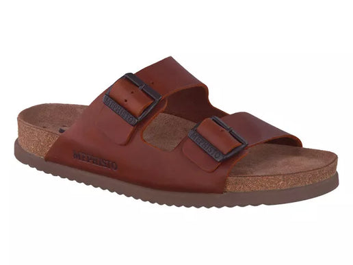 Mephisto Nerio Chestnut Scratch Comfort Sandal Slide Men's US sizes 7-15/40-48