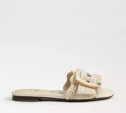 Sam Edelman Bambi Raffia Linen Beige Slide Sandal Women's US sizes 6-10/NIB!!!