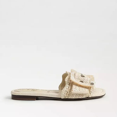Sam Edelman Bambi Raffia Linen Beige Slide Sandal Women's US sizes 6-10/NIB!!!