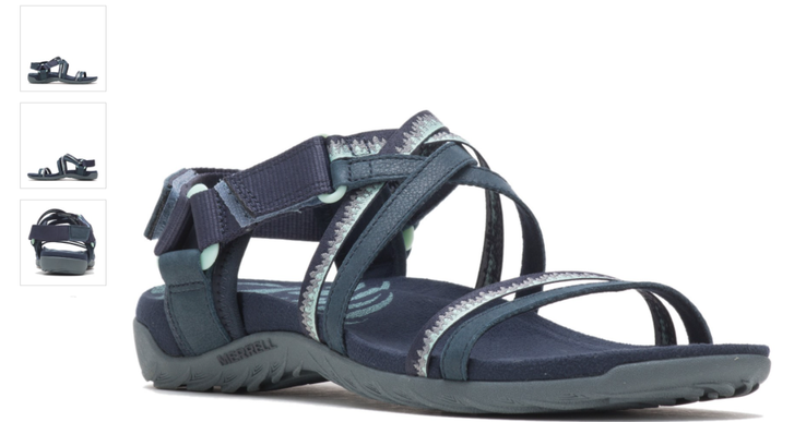 Merrell Terran 3 Cush Lattice Navy Strappy Comfort Sandal Women's sizes 5-12/NEW