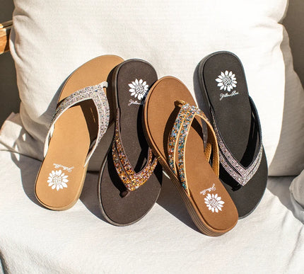 Yellow Box Dalia White Toe Post Flip Flop Sandal Women's sizes 6-10/NEW!!!