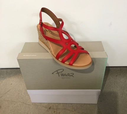 Pinaz Sandal 1503 Red Softy Wedge Women's EU sizes 36-41/6-11 NEW!!!