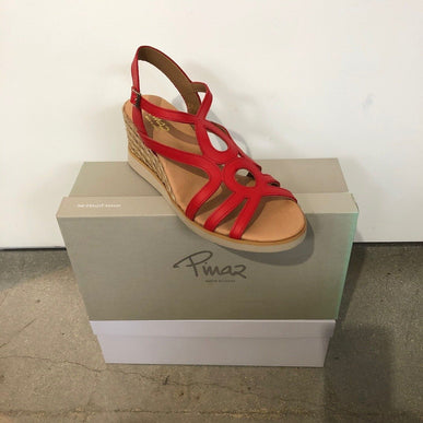 Pinaz Sandal 1503 Red Softy Wedge Women's EU sizes 36-41/6-11 NEW!!!