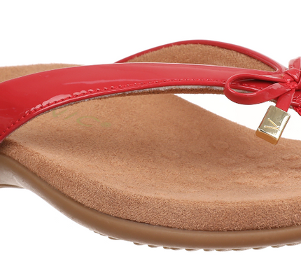 Vionic Bella Toe Post Red Patent Sandal Women's sizes 5-11/NEW!!