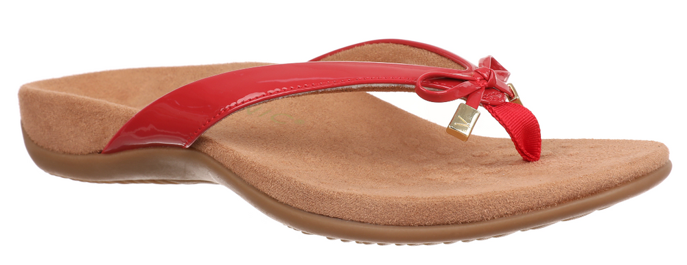 Vionic Bella Toe Post Red Patent Sandal Women's sizes 5-11/NEW!!