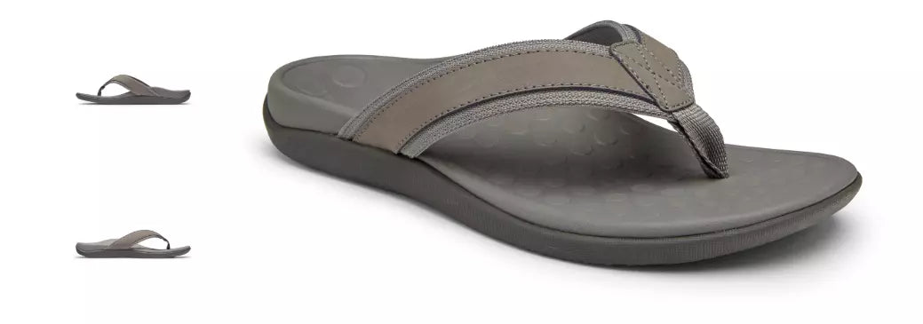 Vionic Tide Charcoal Men's Comfort Sandal Flip Flop US sizes 7-14 NEW!!!