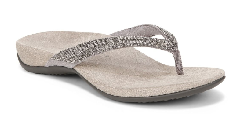 Vionic Dillon Shine Toe Post Rhinestone Stormy Sandal Women's sizes 5-11/NEW!!!