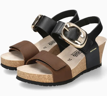 Mephisto Leandre Dark Brown Wedge Comfort Sandal Womens sizes 36-42 NEW
