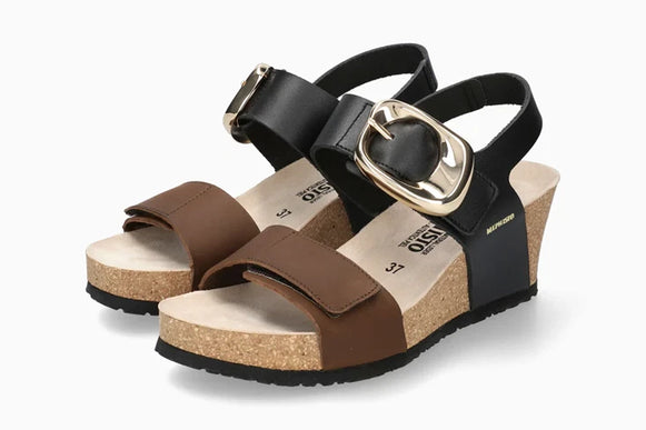 Mephisto Leandre Dark Brown Wedge Comfort Sandal Womens sizes 36-42 NEW