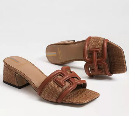 Sam Edelman Waylon Cognac Cuoio Weave Slide Sandal Women's US sizes 6-10/NIB!!!