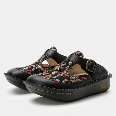 Alegria Classic Handicraft Floral Stitched Shoe Clog Womens sizes 36-40 NEW