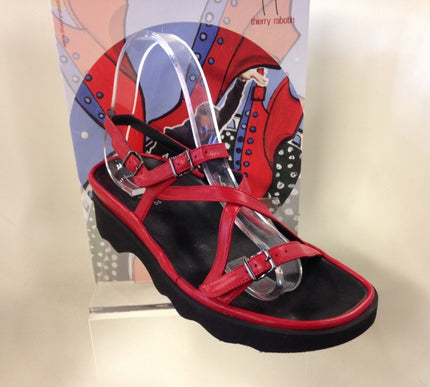 Thierry Rabotin Wave Flame Red Comfort Sandal Women's Sizes 36-42/6-12/NEW!!