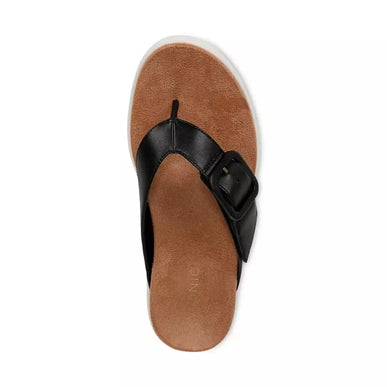 Vionic Uptown Marin Black Leather Toe Post Sandal Women's sizes 5-11/NEW!!!