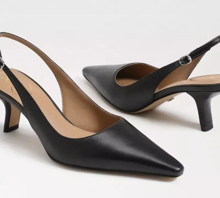 Sam Edelman Bianka Slingback Black Nappa Leather Pump Women's sizes 6-11/ NEW!!