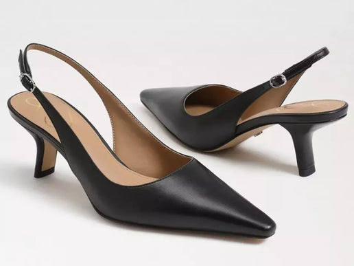 Sam Edelman Bianka Slingback Black Nappa Leather Pump Women's sizes 6-11/ NEW!!