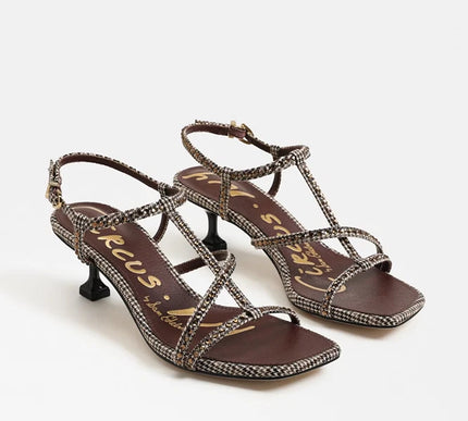 Circus by Sam Edelman Jadia Glitzt Black/Natural Sandal Women's sizes 6-10/ NEW!