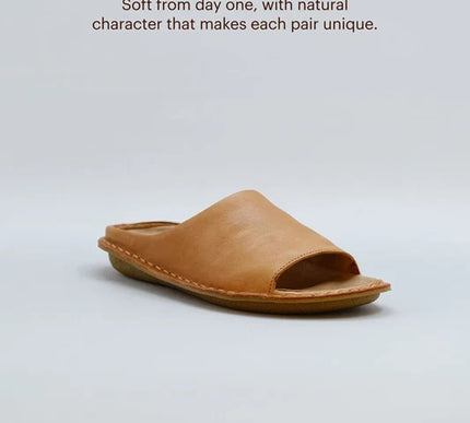 VIBAe SAINT TROPEZ Fawn Tan Leather Sandal EU Unisex sizes W6/36-M15/48