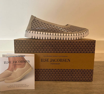 Ilse Jacobsen Tulip 0026 Silver Ballet Slip-On Women's EU sizes 36-41 NEW!!!