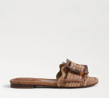 Sam Edelman Bambi Raffia Cuoio Brown Slide Sandal Women's US sizes 6-10/NIB!!!