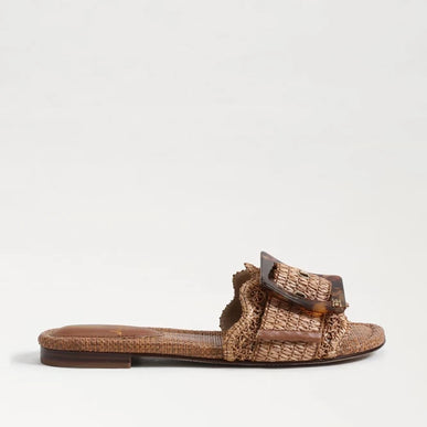 Sam Edelman Bambi Raffia Cuoio Brown Slide Sandal Women's US sizes 6-10/NIB!!!