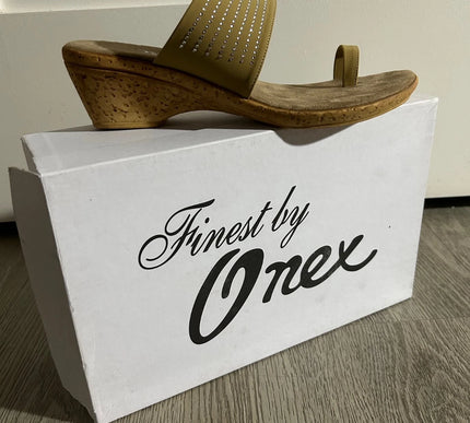 Onex Luca Tan Toe Wrap Wedge Sandal Womens sizes 6-10 NEW