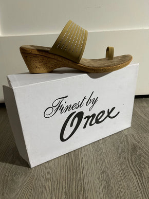 Onex Luca Tan Toe Wrap Wedge Sandal Womens sizes 6-10 NEW