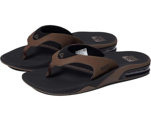 Reef Fanning Black Tan Sandal Comfort Flip Flop Men's US size 13 NEW!!!