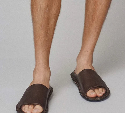 VIBAe SAINT TROPEZ Cocoa Brown Leather Sandal EU Unisex sizes W6/36-M15/48 NEW