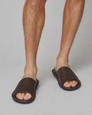 VIBAe SAINT TROPEZ Cocoa Brown Leather Sandal EU Unisex sizes W6/36-M15/48 NEW