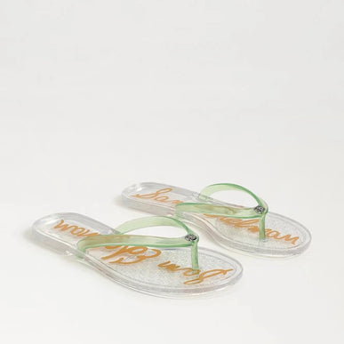Sam Edelman Dean Jelly Clear Green Toe Post Sandal Women's US sizes 5-11/NIB