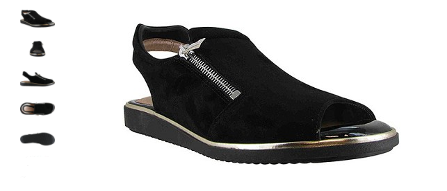 Beautifeel Suri Black Suede Luxe Sandal Women's sizes 36-41/NEW!!!
