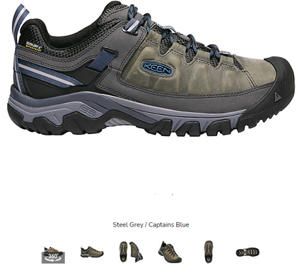 Keen Targhee III WP Steel Grey Captains Blue Boot Hiker Men's sizes 7-17 NEW!!