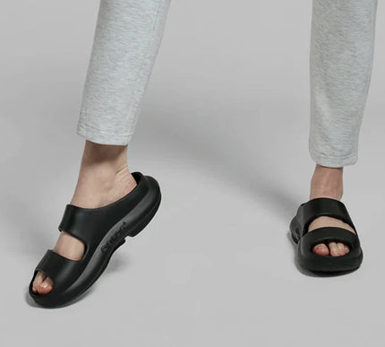 OOFOS OOyea Slide Sandal Black Womens Sizes M3/W5-M9/W11 NEW