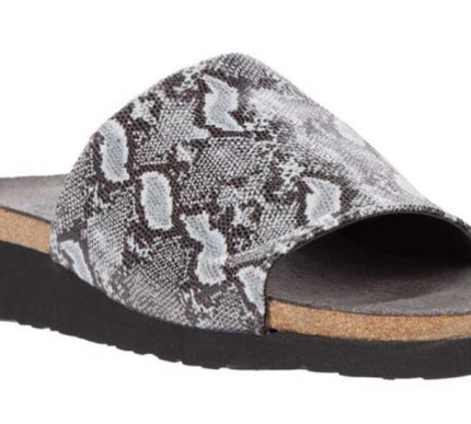 Naot Alana Black White Python Slide Sandal Women's sizes 36-42/5-11 NEW!!!