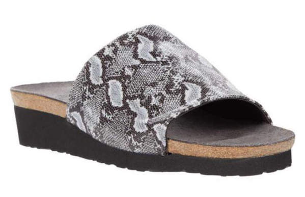 Naot Alana Black White Python Slide Sandal Women's sizes 36-42/5-11 NEW!!!
