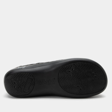 Alegria Keli Black Embossed Paisley Leather Shoe Loafer Womens sizes 35-42 NEW