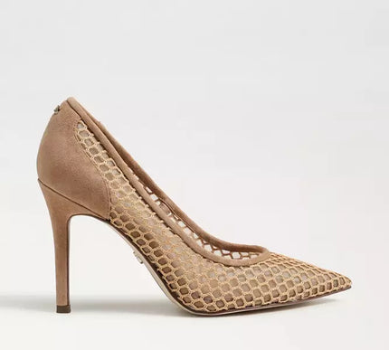 Sam Edelman Hazel Mesh Suede TAN Pointed Toe Pump Women's sizes 6-11/ NEW!