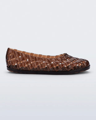 Melissa Possession Ballerina Flat, Brown Women's Jelly Shoe
