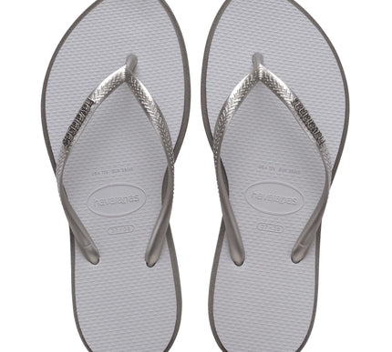 Havaianas Slim Point Steel Grey Flip Flop Sandal Women sizes 35-36-41-42 NEW