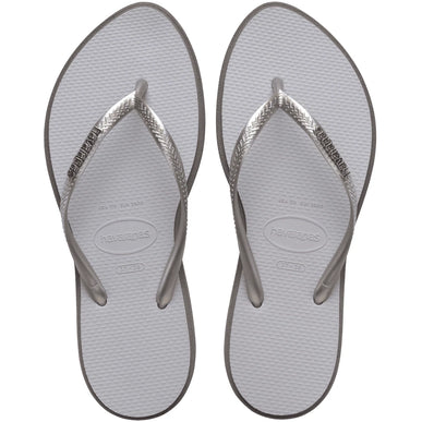 Havaianas Slim Point Steel Grey Flip Flop Sandal Women sizes 35-36-41-42 NEW