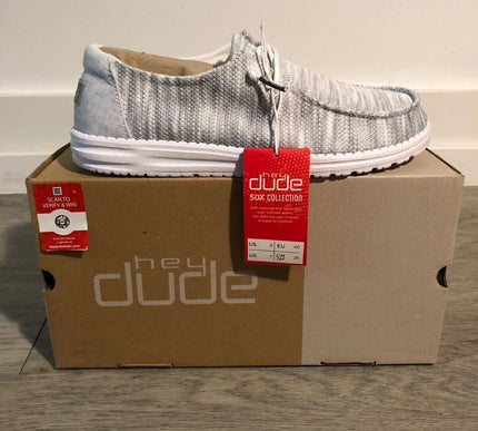 Hey Dude Wendy Sox Glacier Grey Sneaker Shoe Slip On Women's Sizes US 5-12/NEW!!