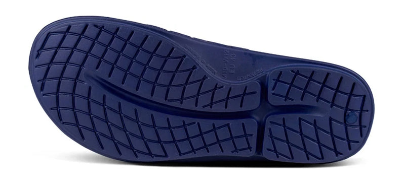 OOFOS OOahh Sport Flex Sandal Slide Navy Mens and Womens Sizes M4/W6-M13/W15